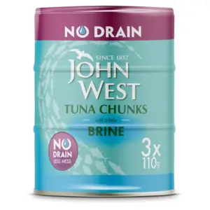 John West No Drain Tuna Chunks with a Little Brine
